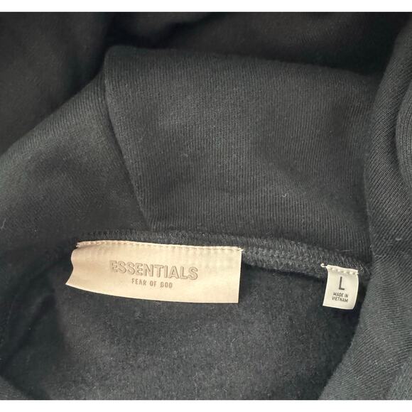 Fear of God Essentials Black Stretch Limo Hoodie  NEW Large AUTHENTIC w/bag - Picture 3 of 10